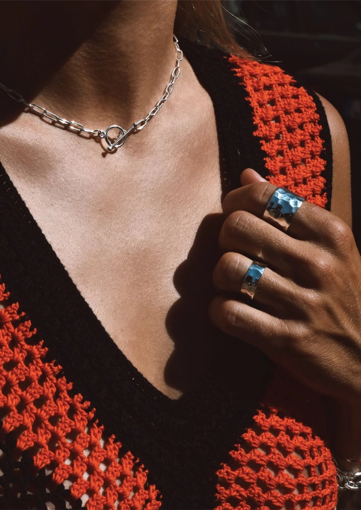 NO MORE Paper Clip Choker - Silver, photo 5