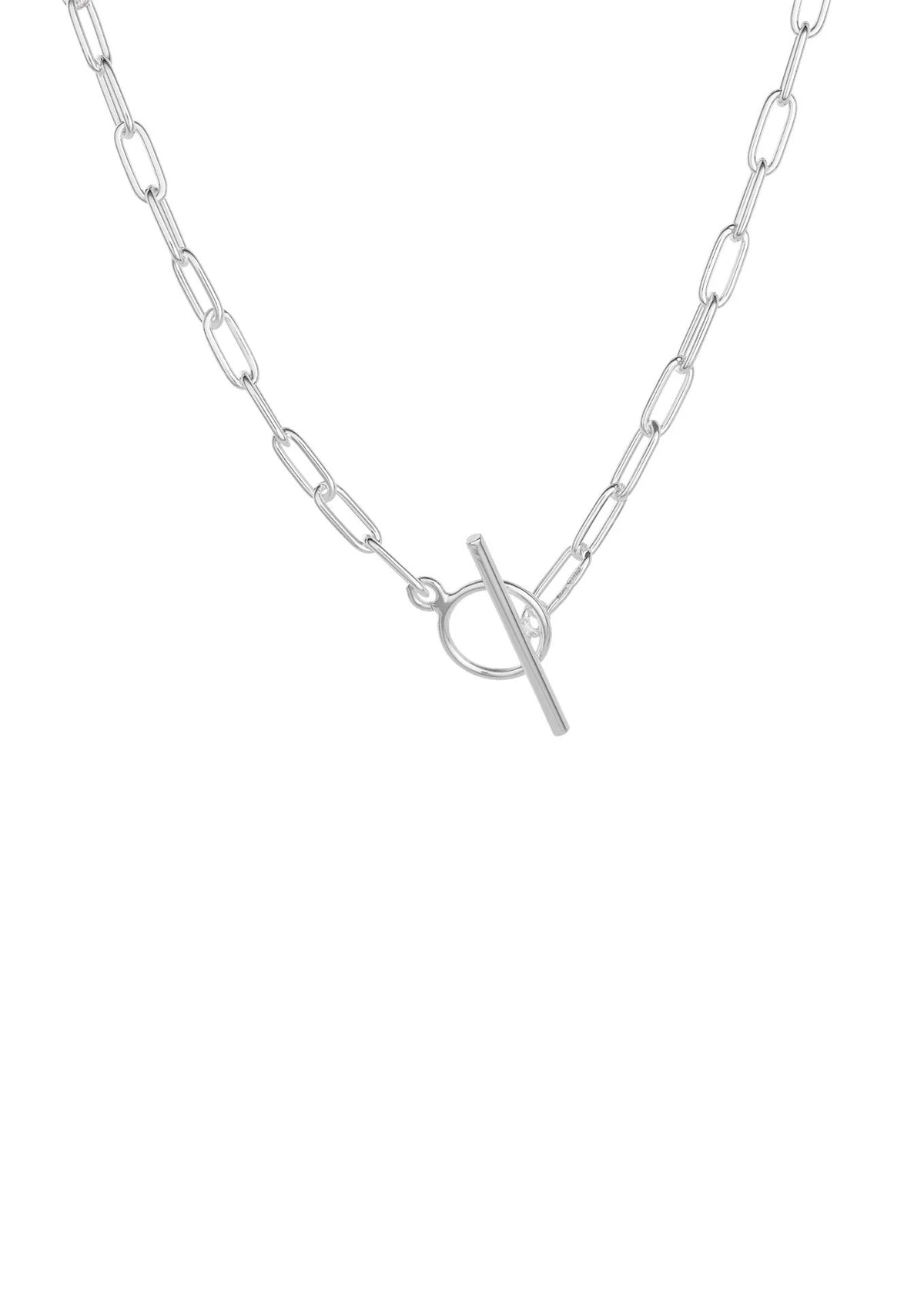NO MORE Paper Clip Choker - Silver